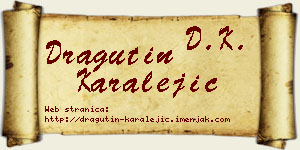 Dragutin Karalejić vizit kartica